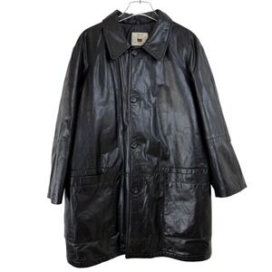 VINTAGE 90s Misuri Arte Del Cuoio Firenze Men 40 100% Leather Coat Italy MEDIUM